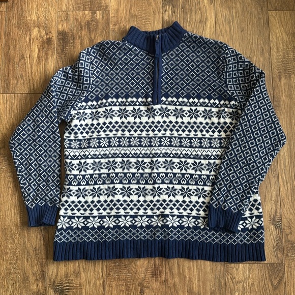 Wind River Fair Isle 1/4 zip sweater - Picture 1 of 2
